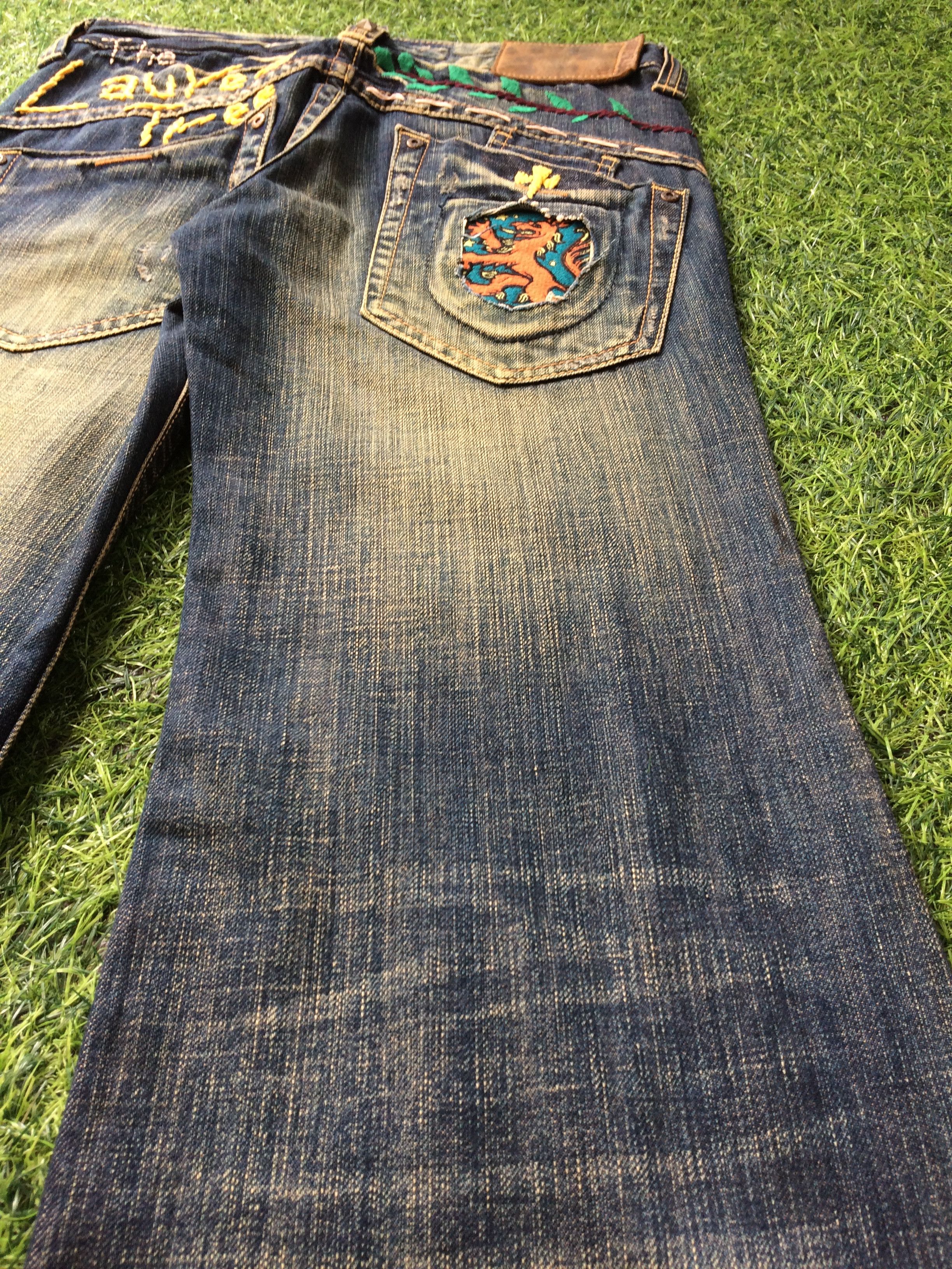 Japanese Brand Harajuku Low Waist Flared Wide Leg Jeans #D-505 Size 25" / US 0 / IT 36 - 7 Thumbnail