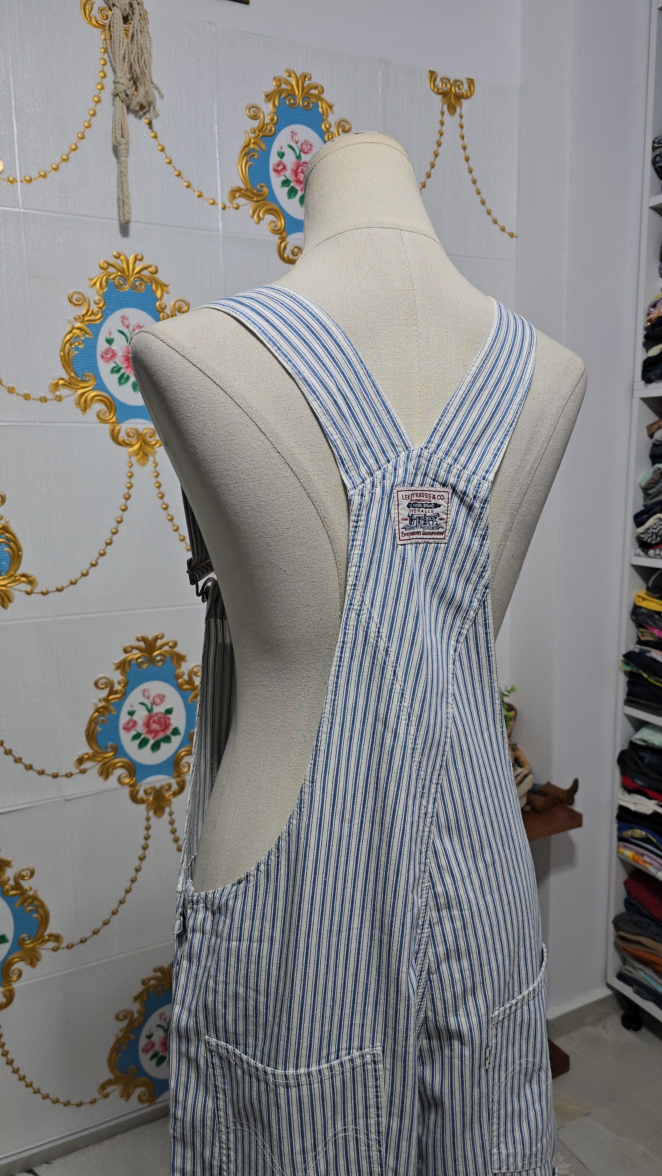 Levi's Levis VINTAGE RARE stripe DUNGAREES size Large Size US 34 / EU 50 - 13 Thumbnail