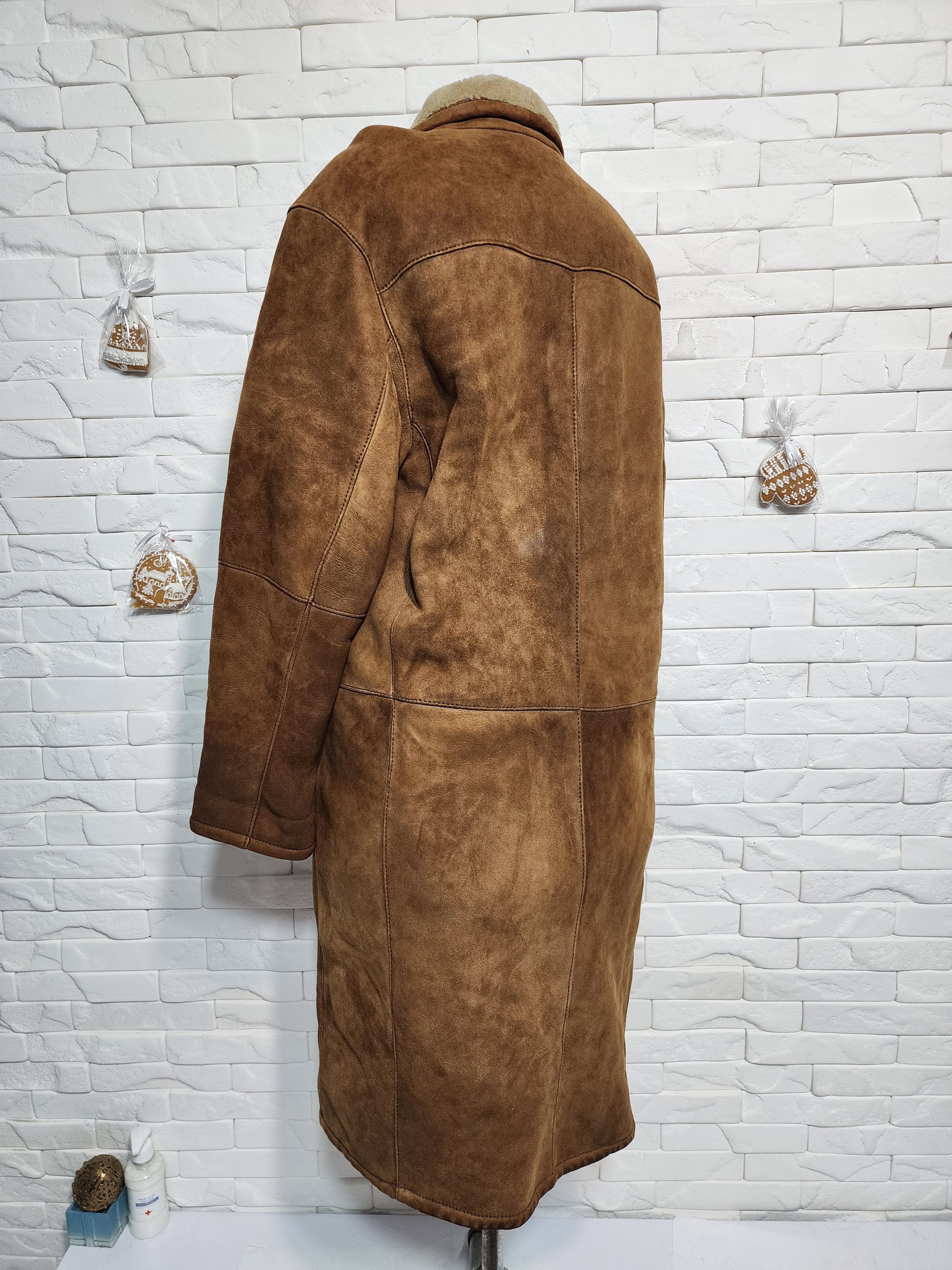 Furla Brown Sheepskin Coat: Genuine Fur, Button-Down Size US L / EU 52-54 / 3 - 6 Thumbnail