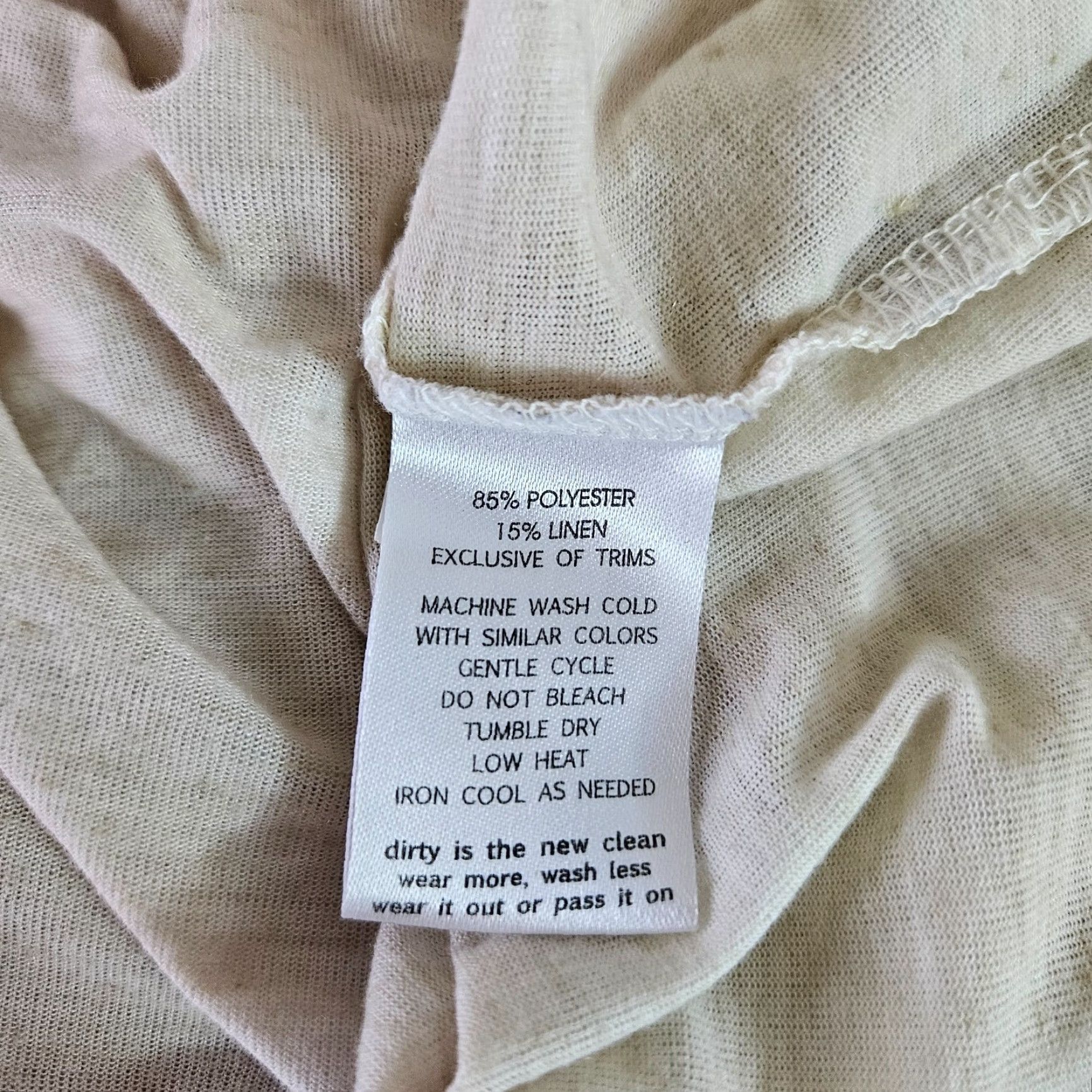 Toad&Co Toad&Co T-Shirt Womens Ember 3/4 Sleeve Medium Beige Linen Blend Polyester Blend Size M / US 6-8 / IT 42-44 - 5 Thumbnail