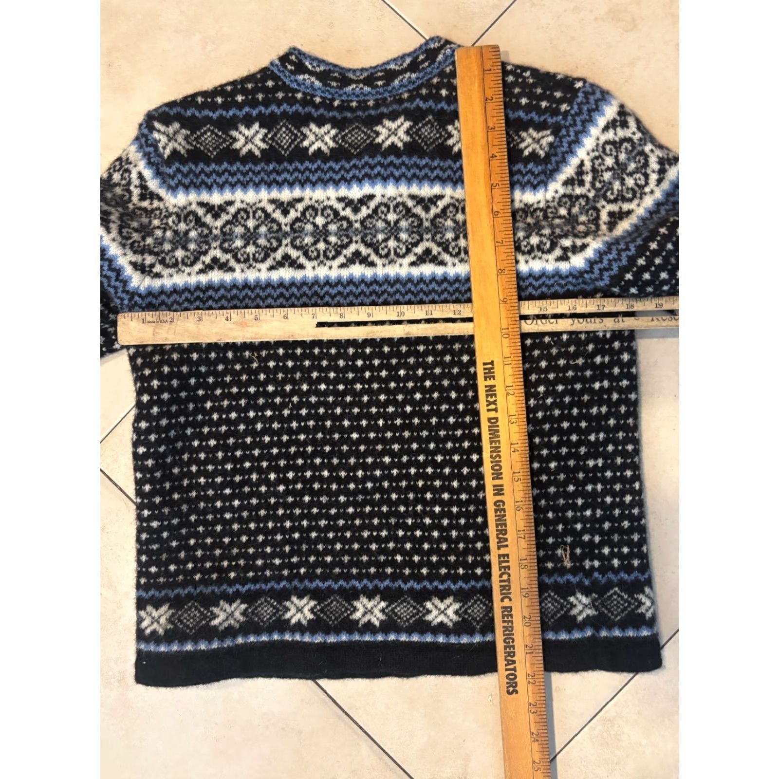 Vintage VINTAGE Susan Bristol Cardigan Sweater Wool Blue Nordic Metal Clasps Medium Women Crew Neck Long Sleeve Fair Isle Knit Autumn Winter Casual 8/10 Size M / US 6-8 / IT 42-44 - 5 Thumbnail