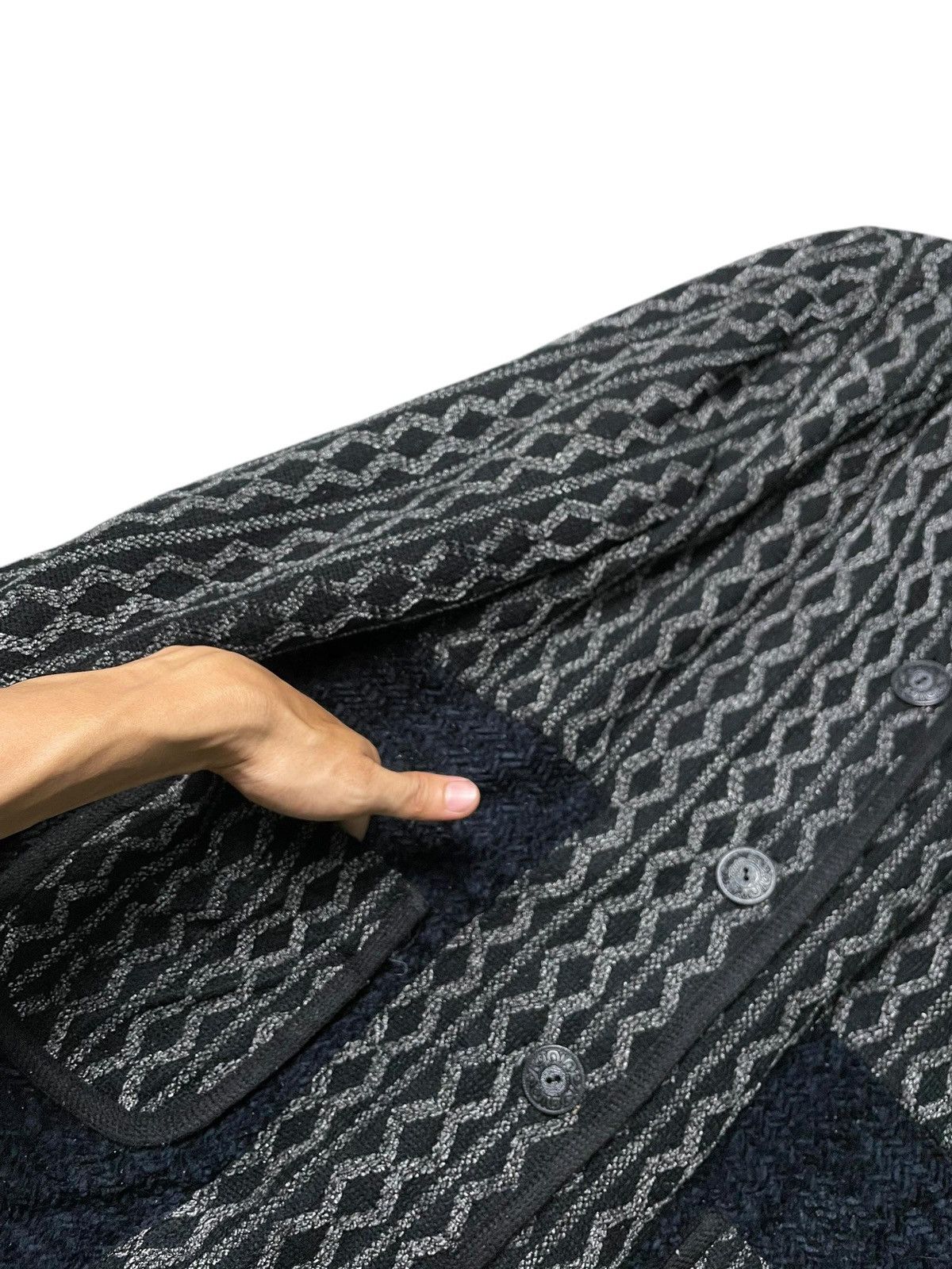 Japanese Brand Japanese Brand Abstract Hooded Long Coat (4) Size US L / EU 52-54 / 3 - 5 Thumbnail