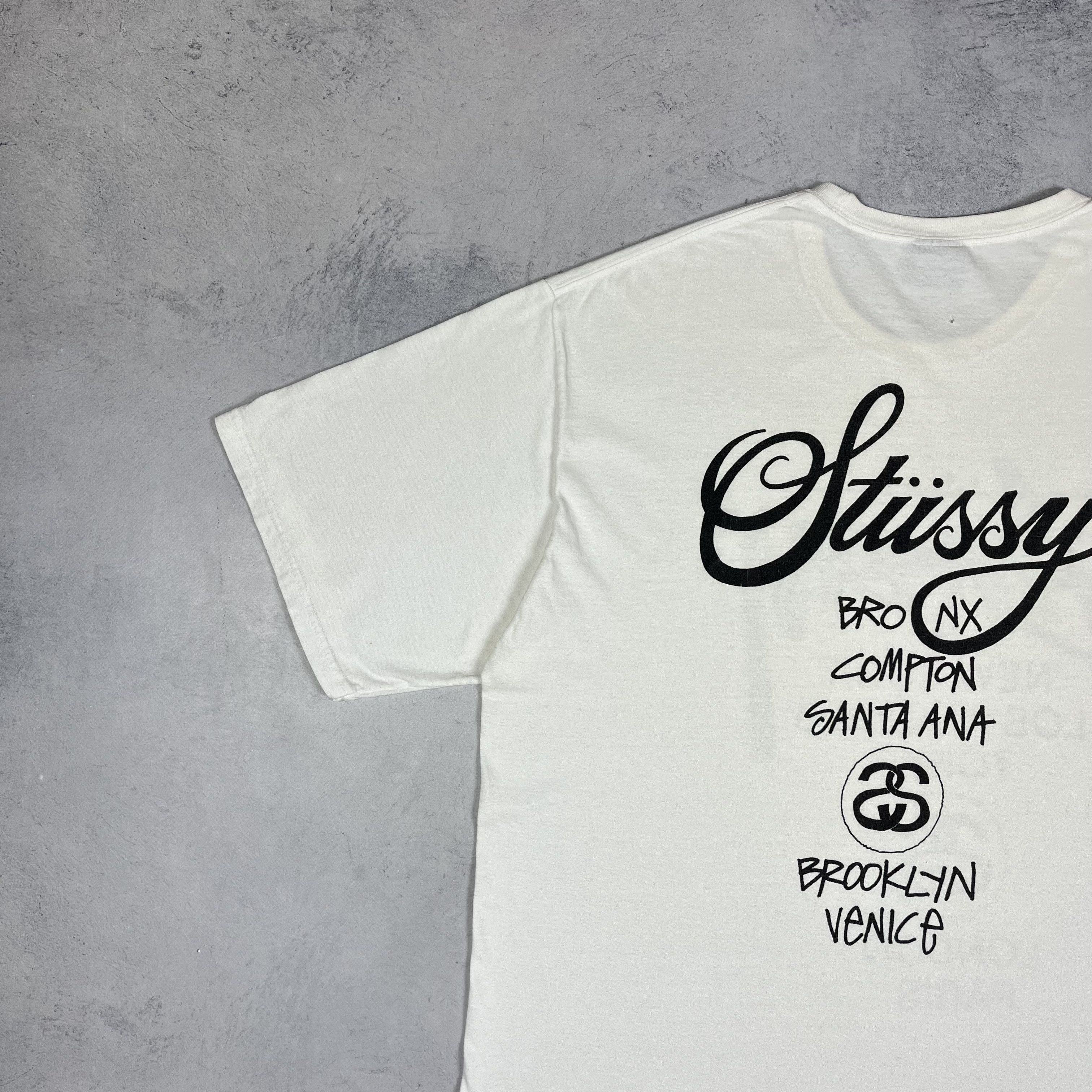 Stussy Vintage Stussy Tour Graffiti Y2K Big Logo T Shirt 2000’s Size US XL / EU 56 / 4 - 5 Thumbnail