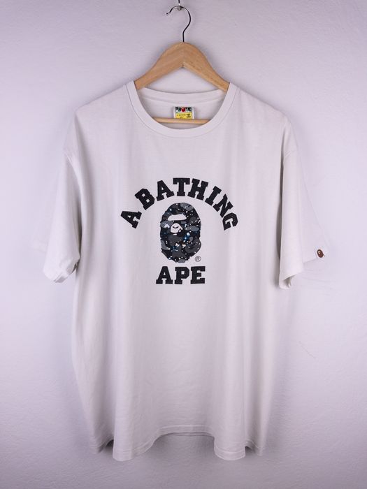 Bape space store camo college tee