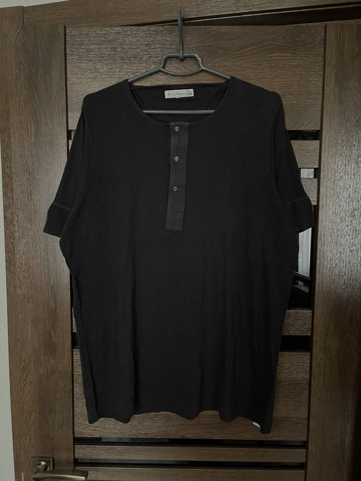 Merz B. Schwanen Merz B Schwanen Henley Loopwheeled T-Shirt Tee Size US XXL / EU 58 / 5 - 3 Thumbnail