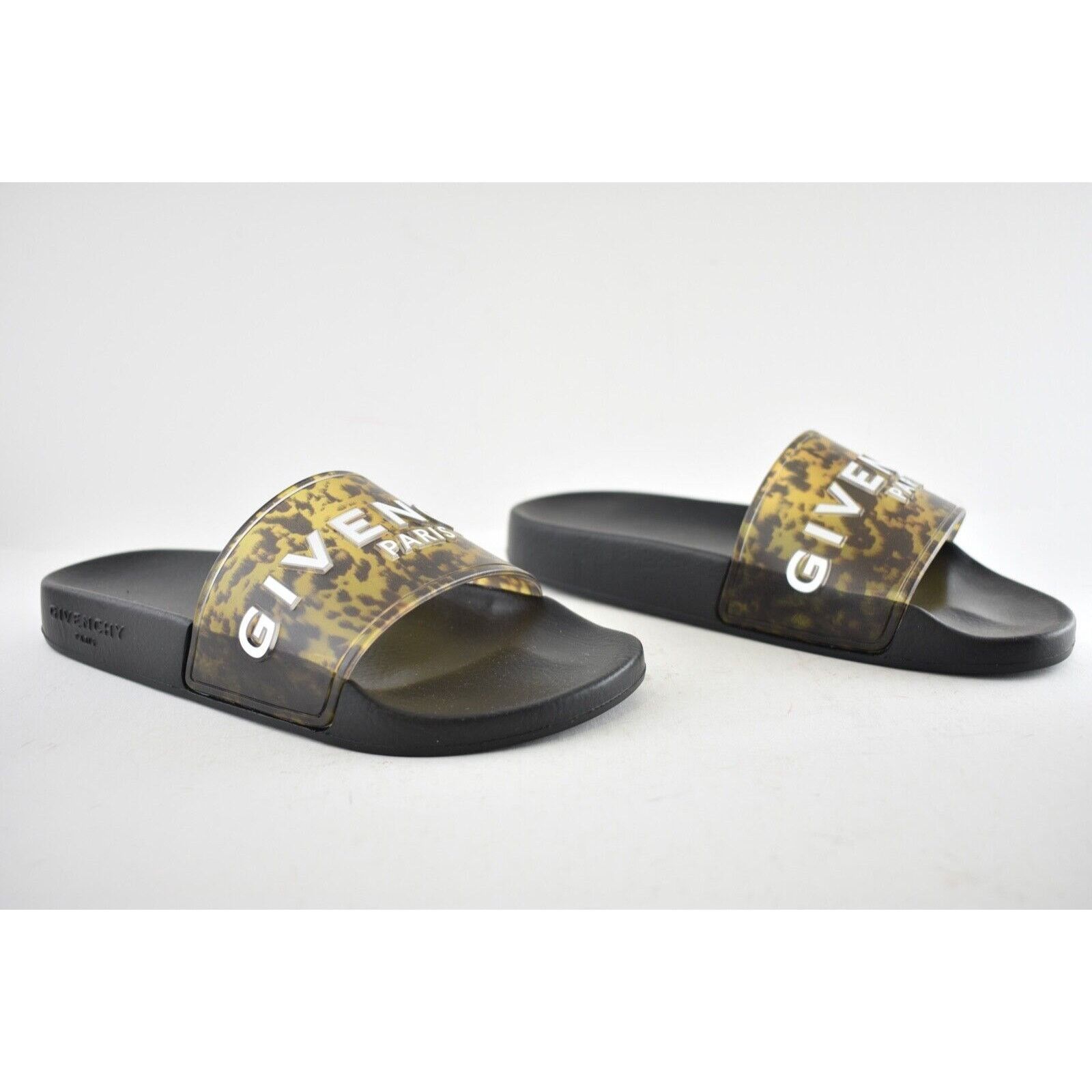 Givenchy Givenchy Marble Effect Black Yellow Logo Slide On Pool Size US 5 / IT 35 - 2 Thumbnail