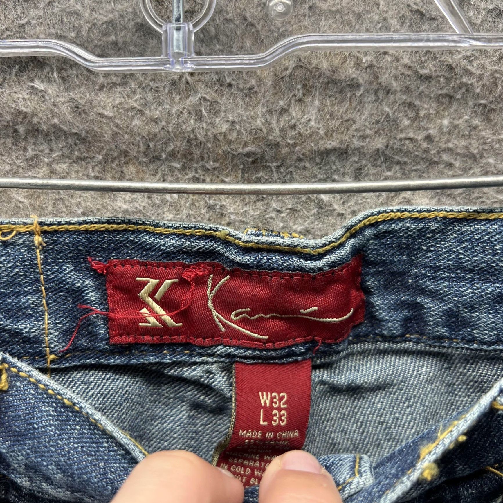 Karl Kani VINTAGE Karl Kani Jeans Mens 32x33 Blue Relaxed Straight Denim Hip Hop Y2K NEW Straight Jeans Mens Regular 32 33 Blue Hip Hop Theme Mens Jeans Size US 32 / EU 48 - 5 Thumbnail