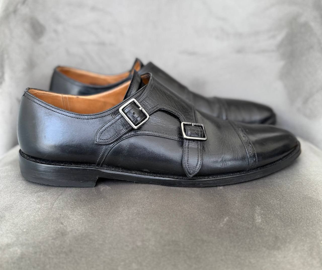 Bally Bally Scardino mens Black Leather Monks monk strap Loafers Size US 11.5 / EU 44-45 - 5 Thumbnail