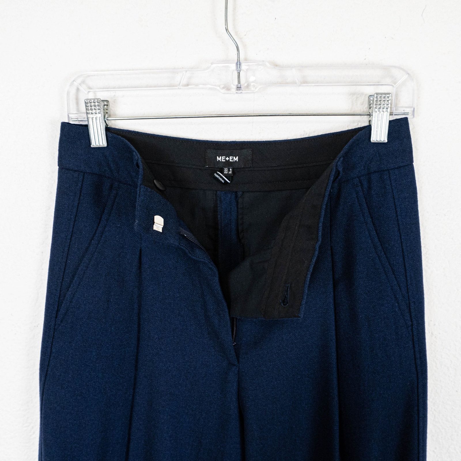 ME+EM ME+EM Pleat Front Pant Italian wool Deep indigo blue 6UK 2US Size 26" / US 2 / IT 38 - 3 Thumbnail