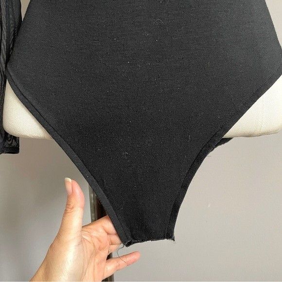Vintage Vintage Black Sheer Long Sleeve Underwire Bodysuit - 32/XS Size XS / US 0-2 / IT 36-38 - 5 Thumbnail