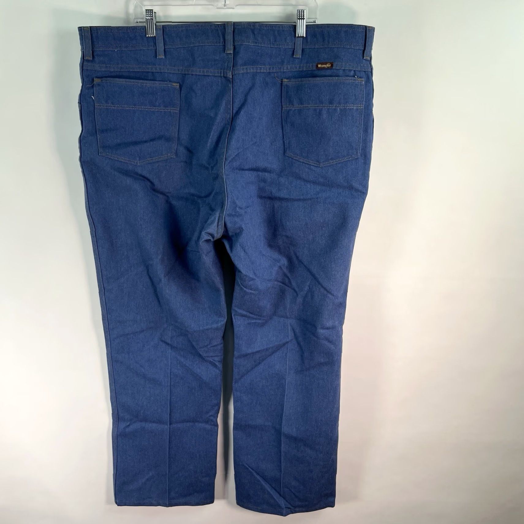 Wrangler VINTAGE Wrangler Jeans Men’s SZ 46 Denim Blue 5-Pocket Straight Leg High Rise Wrangler Rugged Wear Denim Jean Mens – 30 Inseam, Cotton Poly Blend Size US 30 / EU 46 - 7 Thumbnail