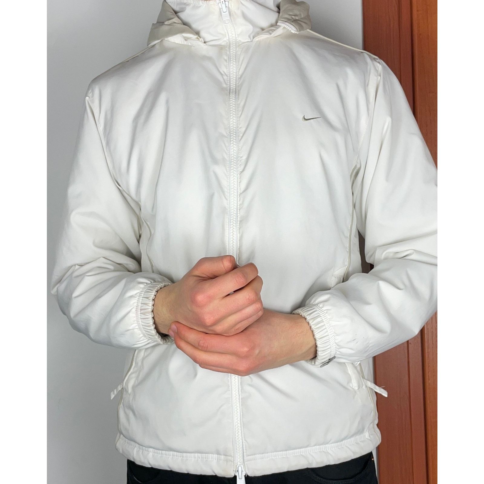 Nike × Vintage Nike Adults White Reversible Full Zip Hooded Jacket Medium Size US M / EU 48-50 / 2 - 3 Thumbnail