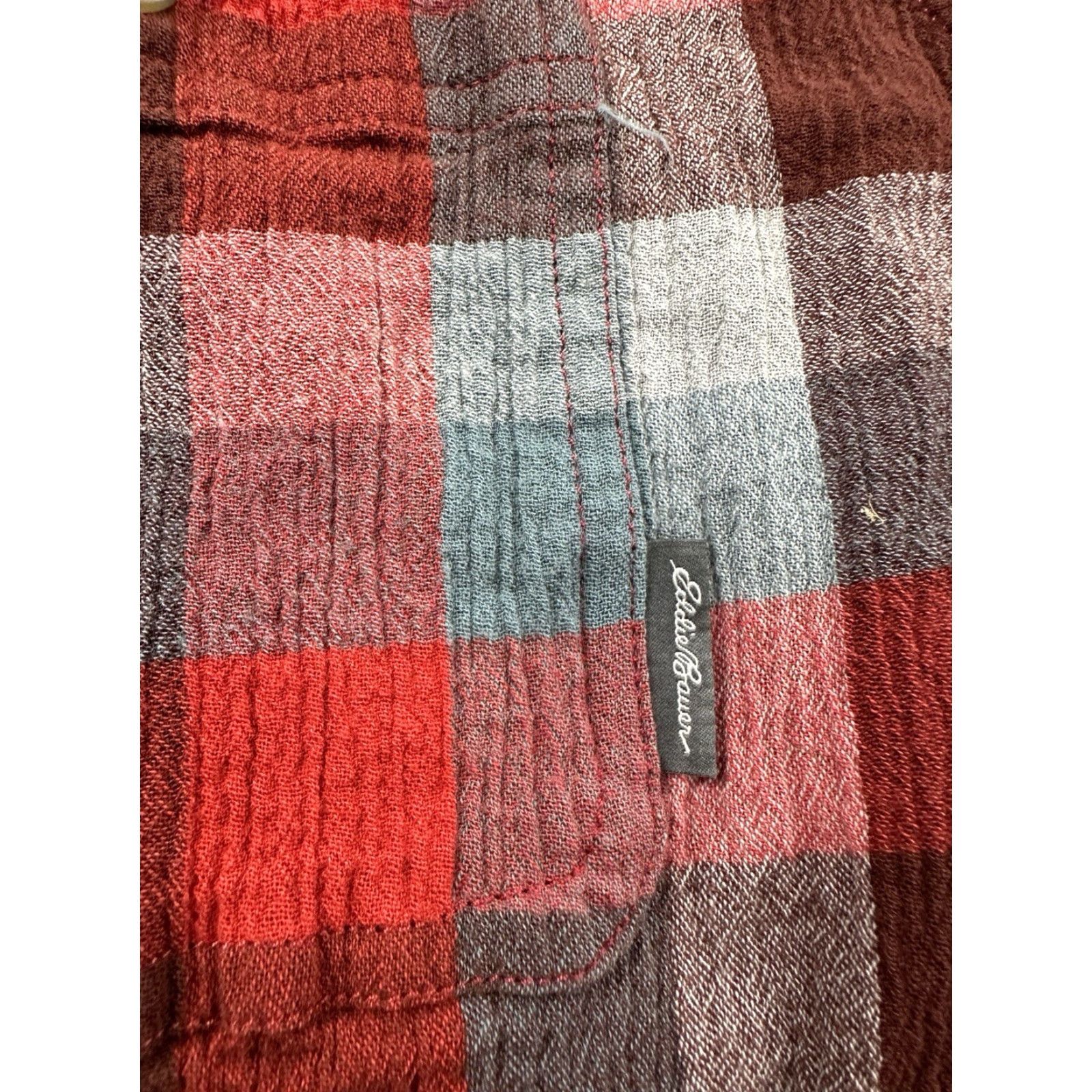 Eddie Bauer Eddie Bauer Shirt Mens XL Red Gray Plaid Button-Up Lightweight Classic Fit Size US XL / EU 56 / 4 - 2 Thumbnail