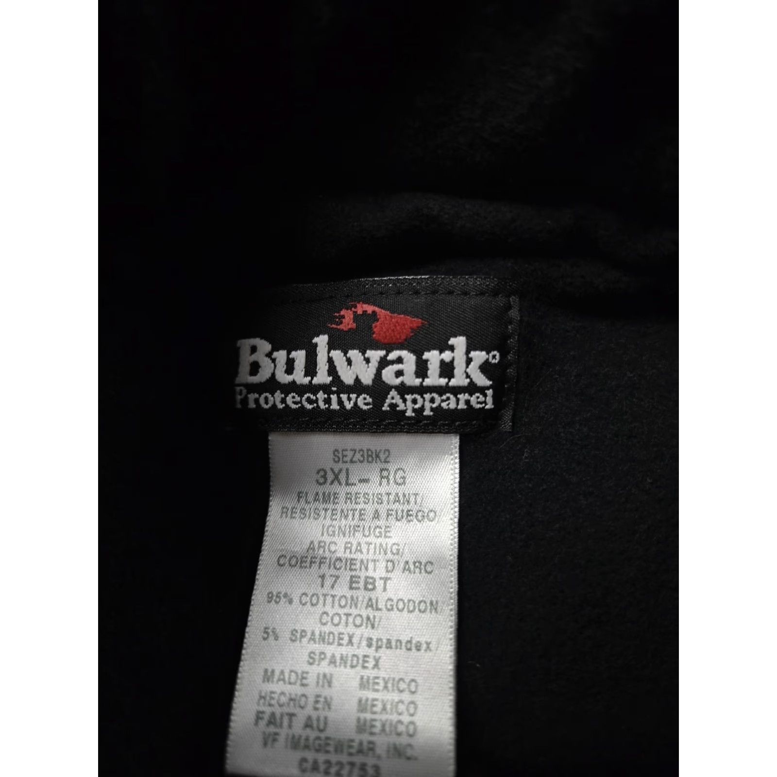 Vintage Bulwark FR Jacket 3XL Black Flame Resistant Full Zip Heavyweight Stretch Womens Size XXL / US 16-18 / IT 52-54 - 6 Thumbnail