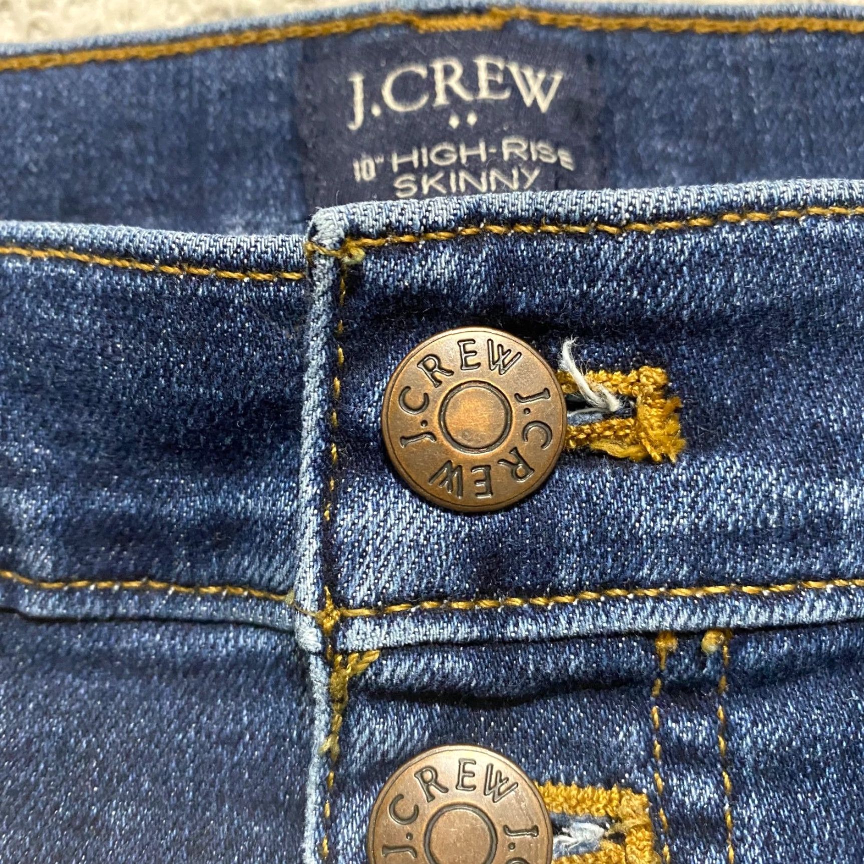 J.Crew J.CREW Jeans Blue Denim Dark Wash High Rise Skinny 28 Adult Womens Size 28 Denim Stretch Regular Size 28" / US 6 / IT 42 - 4 Thumbnail