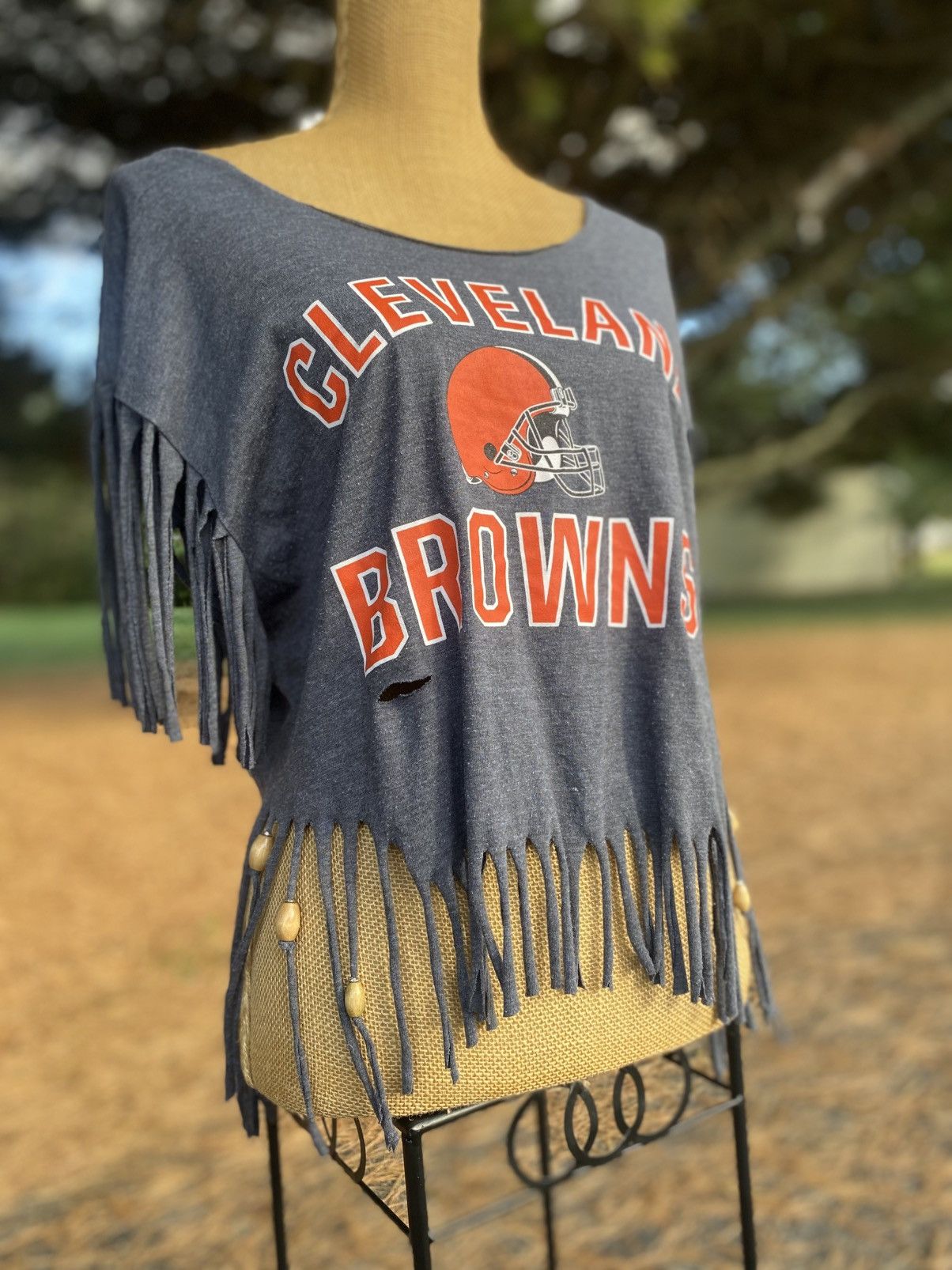 Other Handcrafted Cleveland Browns Football Distressed Tee Size XL Size XL / US 12-14 / IT 48-50 - 3 Thumbnail