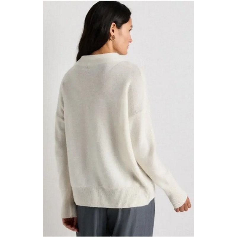 Quince Mongolian Cashmere Funnel Neck Sweater Ivory Size M NWT Size M / US 6-8 / IT 42-44 - 4 Thumbnail