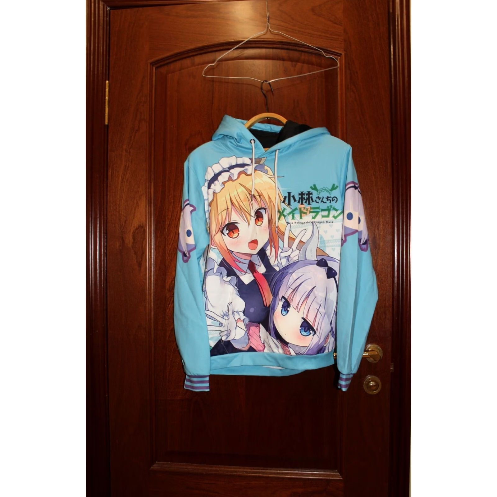 Vintage NoAnime Miss Kobayashi's Dragon Maid Tohru Cosplay Hoodie - XL - Blue - Unisex Adults - Pullover Hoodie Size US XL / EU 56 / 4 - 2 Thumbnail
