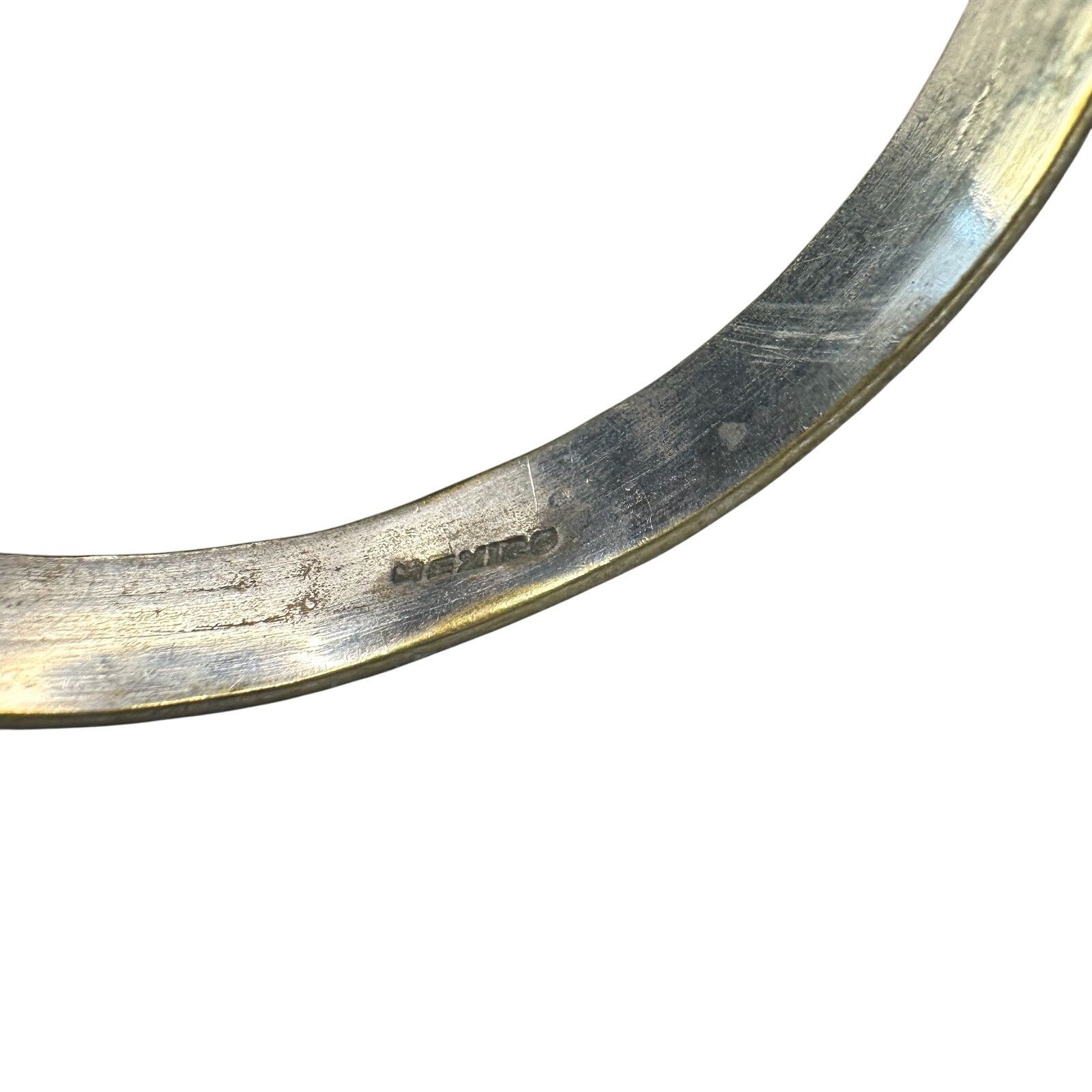 Other Symbol Etched Silverplated Bangle bracelets Stamped MEXICO Size ONE SIZE - 10 Thumbnail