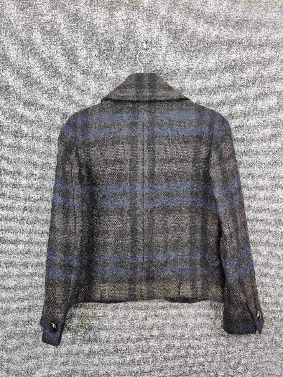 Japanese Brand Max Mara Weekend Plaid Wool Mohair Single Breasted Coat Size US S / EU 44-46 / 1 - 6 Thumbnail
