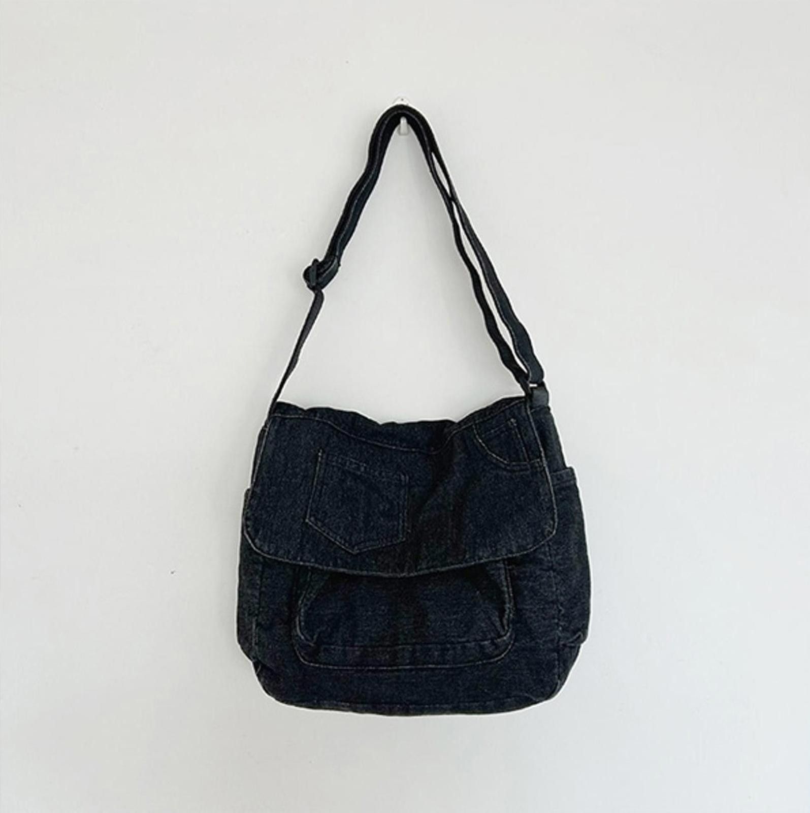 Other Black Denim Messenger Bag Size ONE SIZE - 4 Thumbnail