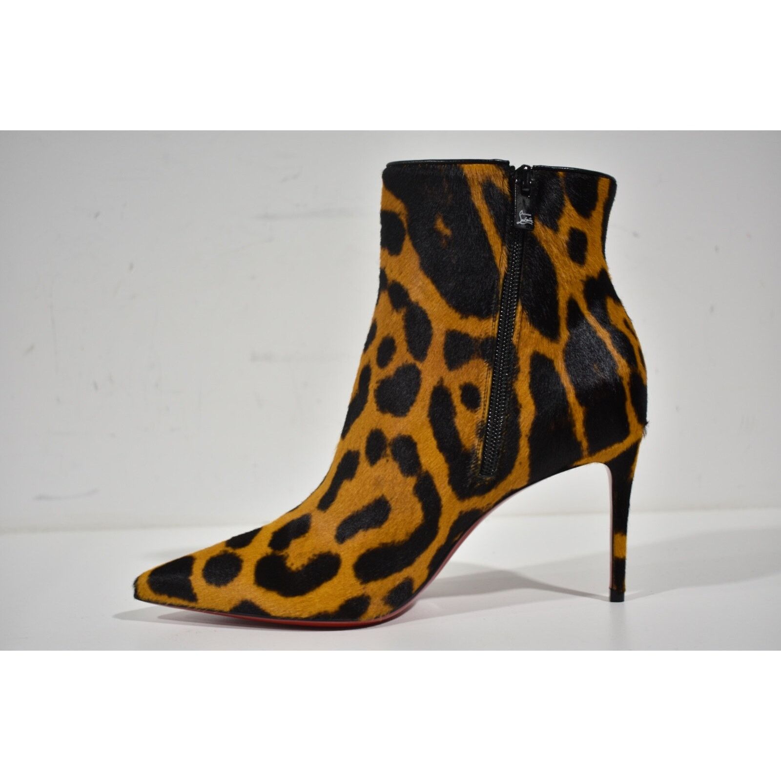 Christian Louboutin So Kate Booty 85 Black Spicy Leopard Ankle Heel Bootie 38 Size US 8 / IT 38 - 9 Thumbnail