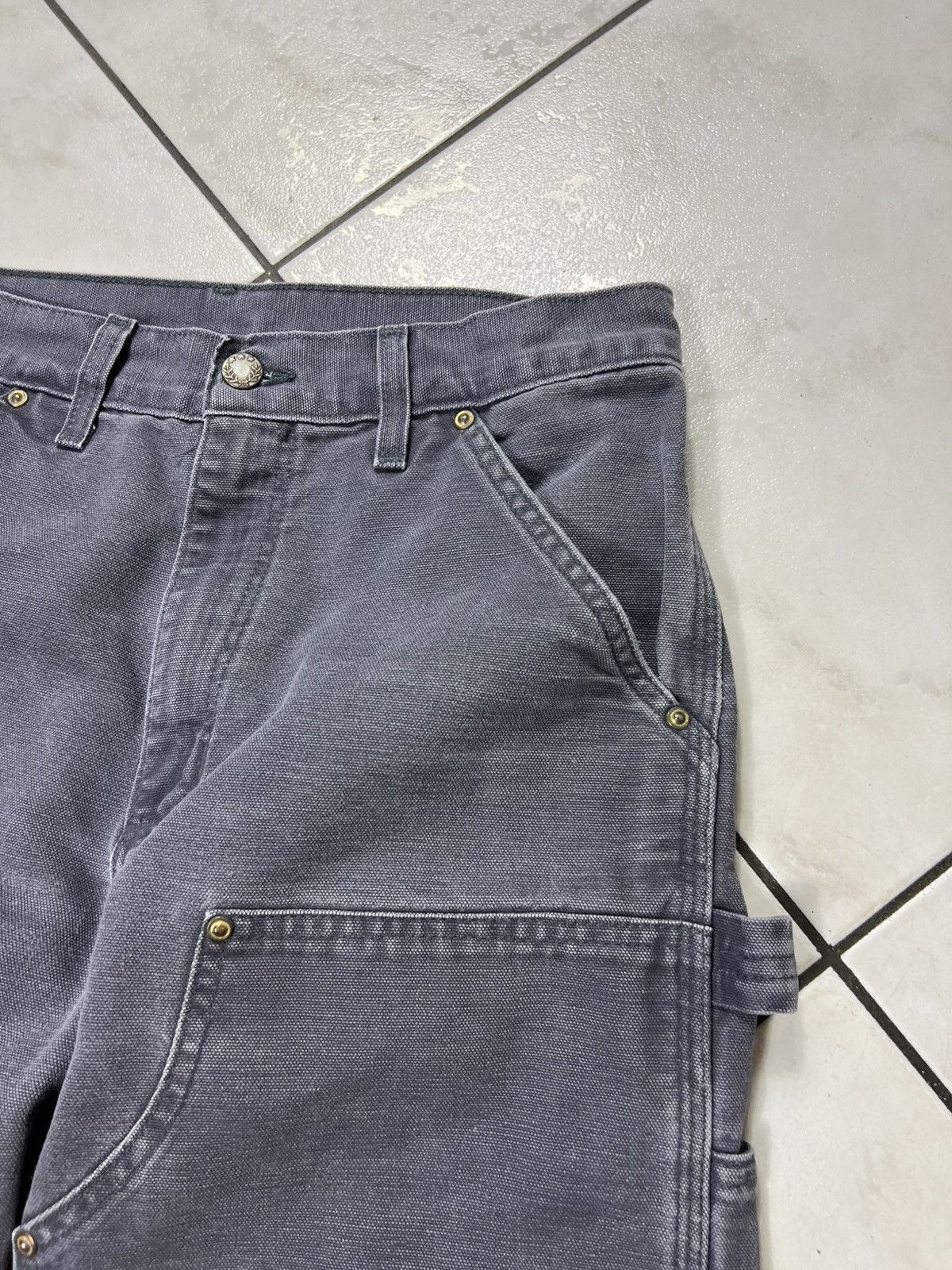 Carhartt Vintage 90s Carhatt double knee washed y2k sun faded pants Size US 29 - 6 Thumbnail