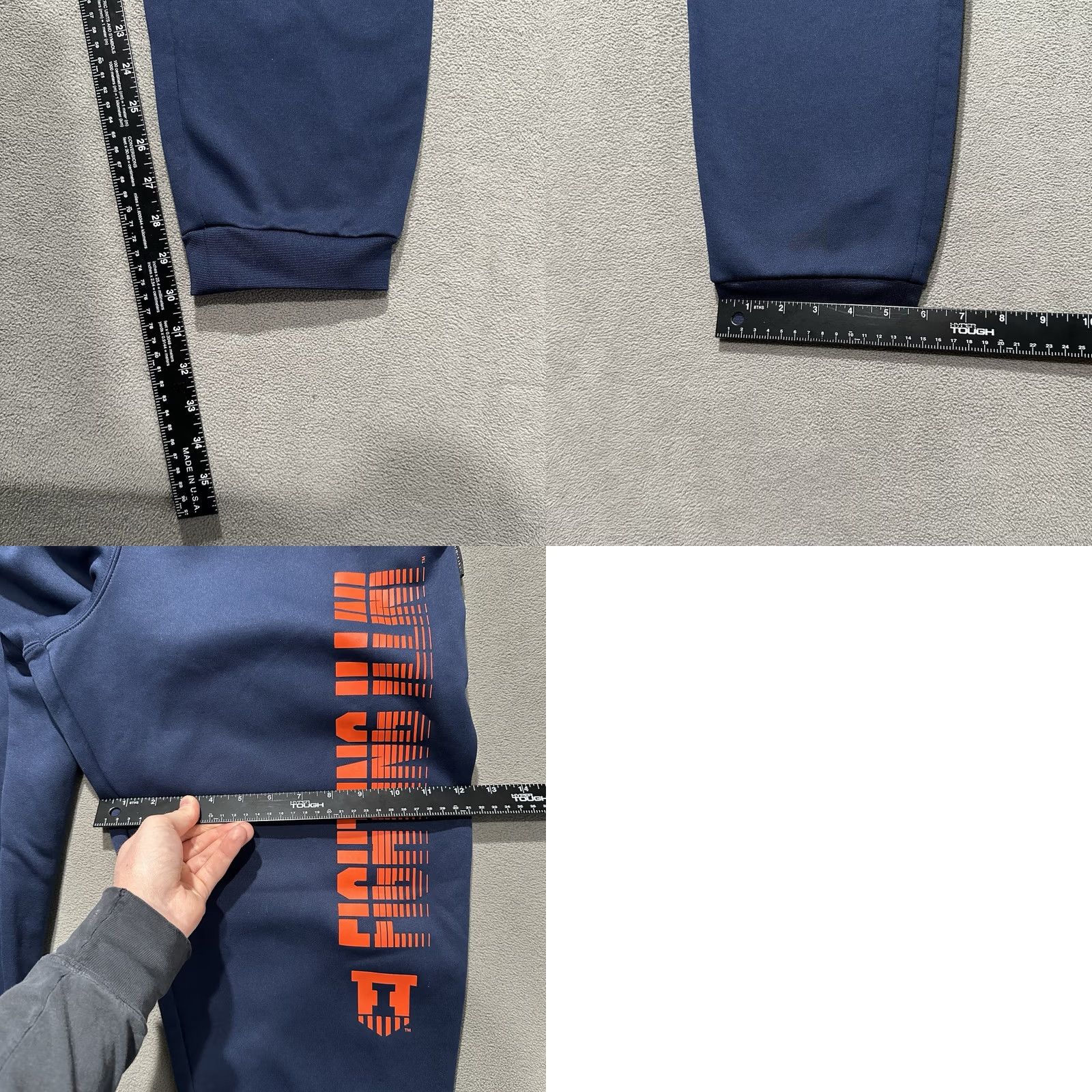Nike Nike Dri-FIT Fighting Illini Pants Mens L Blue Sweatpants, Athletic, Pockets, 30" Inseam, 34" Waist, Fleece, Tapered, Regular, Vinyl? Size US 34 / EU 50 - 10 Thumbnail