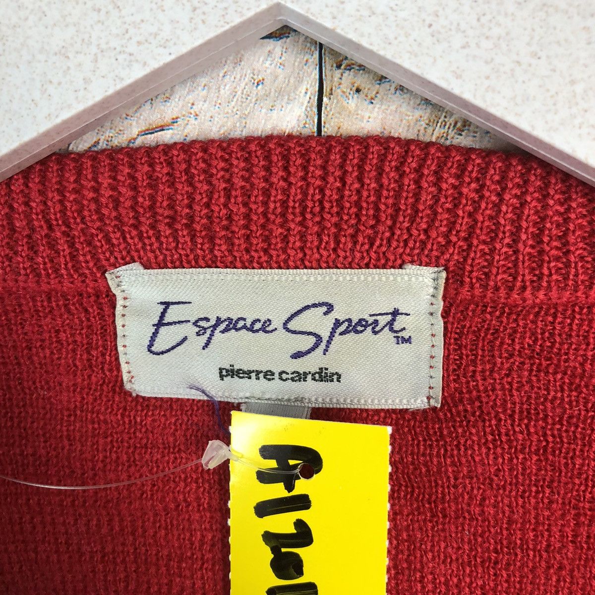 Homespun Knitwear × Pierre Cardin Escape pierre cardin Red Cardigan Knitwear #A1201 Size M / US 6-8 / IT 42-44 - 11 Thumbnail