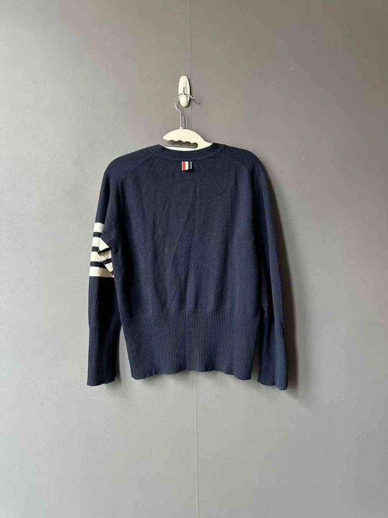 Thom Browne Thom Browne Blue cashmere cardigan Size US M / EU 48-50 / 2 - 2 Thumbnail