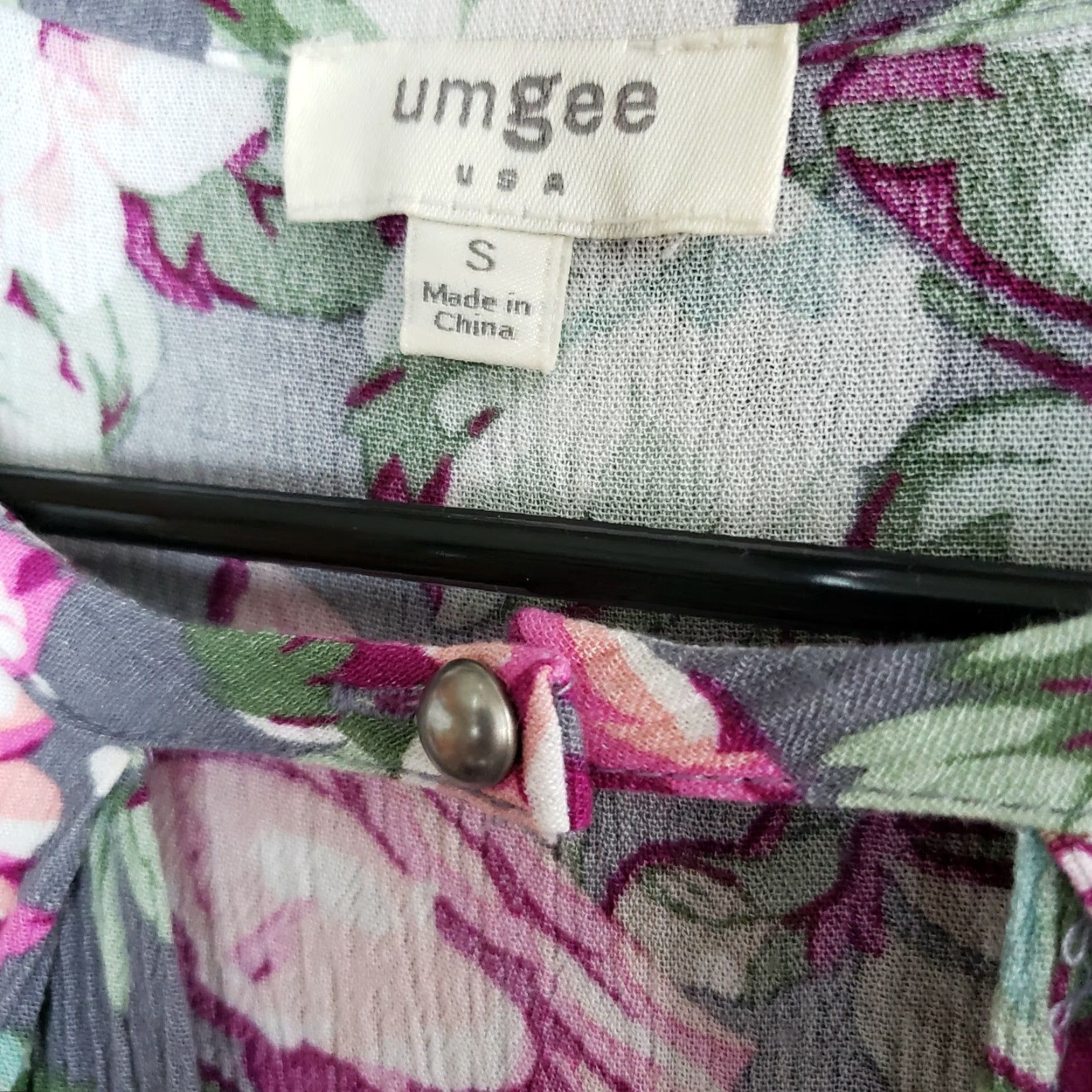 Vintage Umgee Womens Blouse Tunic Size S Pink Floral Cotton Blend Short Length Casual Vintage No Size S / US 4 / IT 40 - 5 Thumbnail