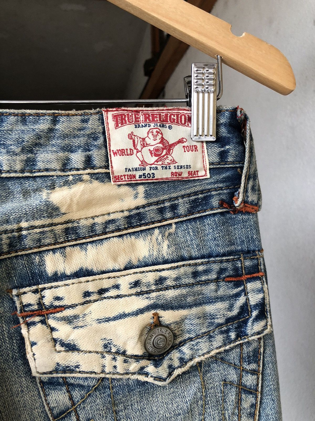 True Religion Rare❗️Vintage True Religion Distressed Boot Cut Jeans Size 26" / US 2 / IT 38 - 15 Thumbnail
