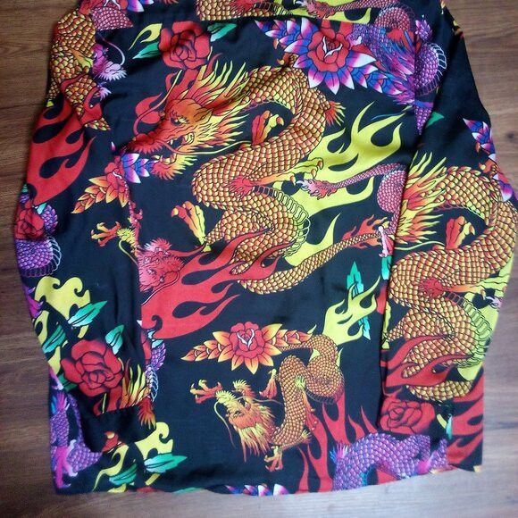 Jaded London Vintage Y2K Jaded London Chinese Dragon Button Shirt AOP Size US M / EU 48-50 / 2 - 7 Thumbnail
