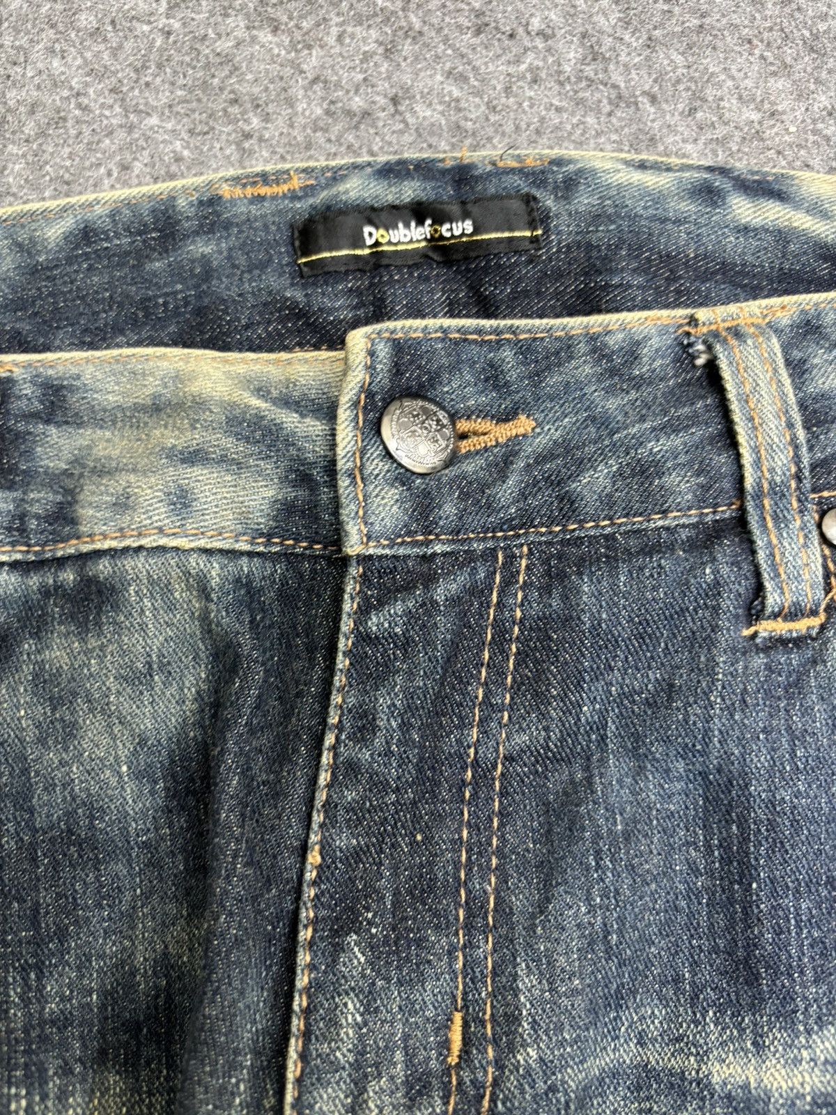 Japanese Brand 💥90s Style💥doublefocus Sick Fades Denim F591 Size US 35 - 3 Thumbnail