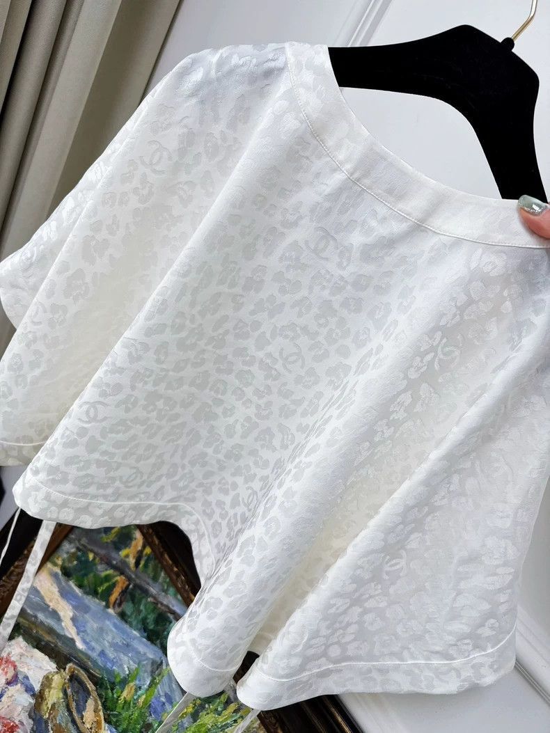Chanel Chanel 23A White Silk Shawl Cardigan Size M / US 6-8 / IT 42-44 - 3 Thumbnail