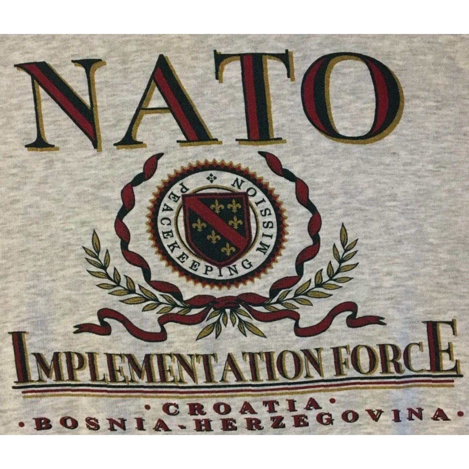 Vintage VINTAGE NATO Peacekeeping 90s Boxy Sweatshirt Hoodie M Gray Military Grunge 80s 90s Army USA Mens Size US M / EU 48-50 / 2 - 2 Thumbnail