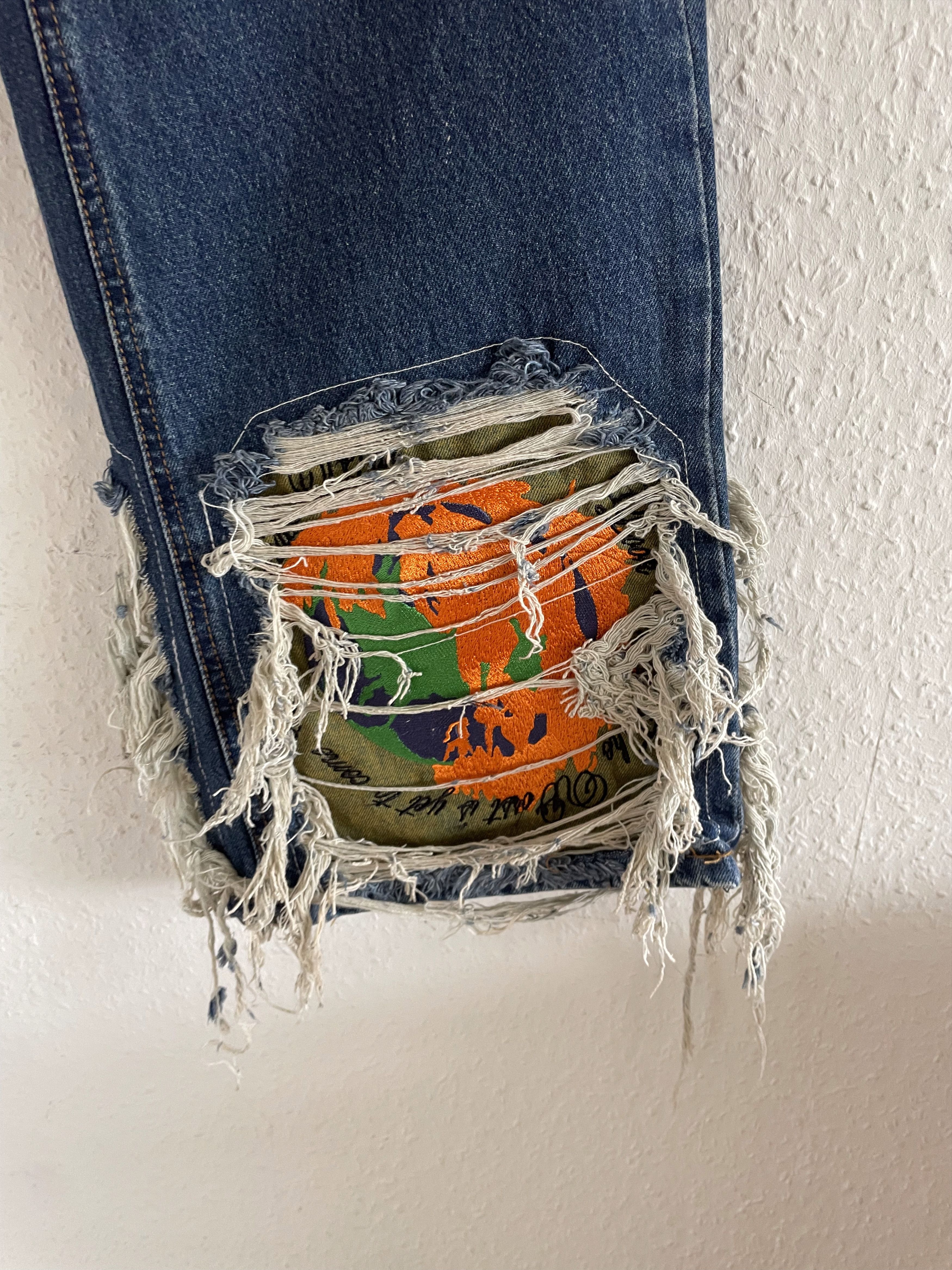 Who Decides War Bandana Patch Flared Jeans Size US 36 / EU 52 - 7 Thumbnail