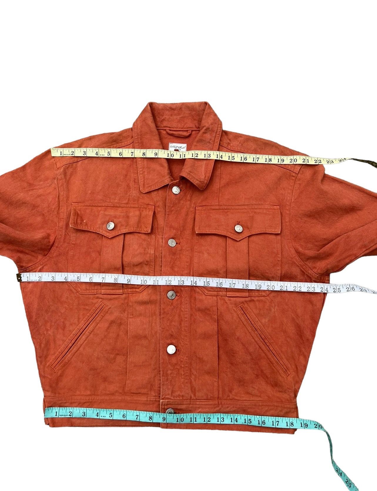 Paul Smith Vintage Paul Smith Orange Denim Oversized Jacket Size US M / EU 48-50 / 2 - 3 Thumbnail