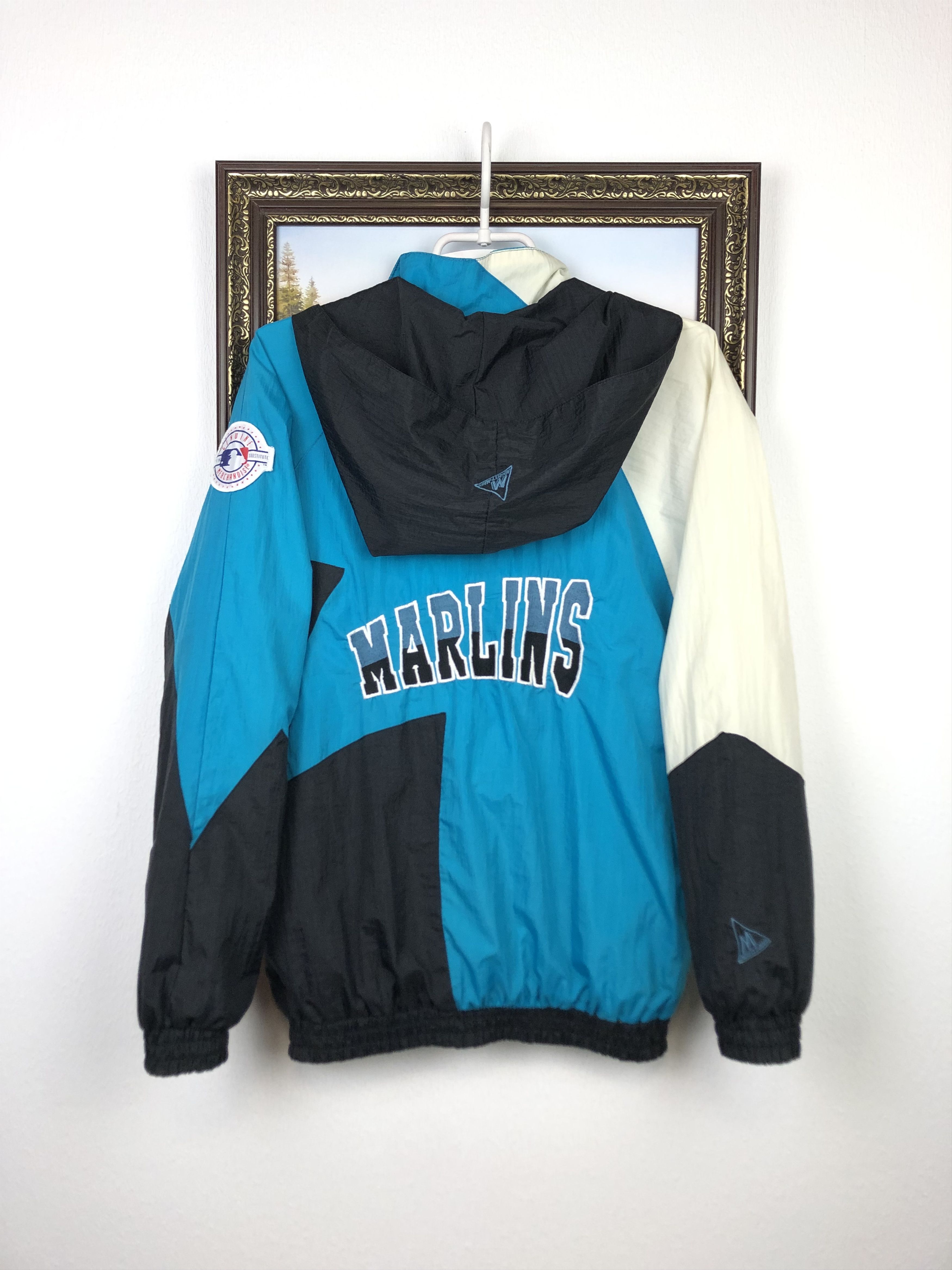 MLB Vintage MLB Florida Marlins Jacket Rare Windbreaker Bomber Size US S / EU 44-46 / 1 - 1 Thumbnail