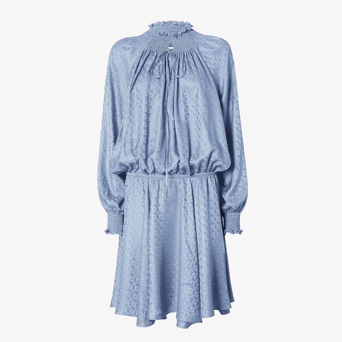 Fendi o1s1wg110526 Silk Dress in Light Blue Size S / US 4 / IT 40 - 1 Thumbnail