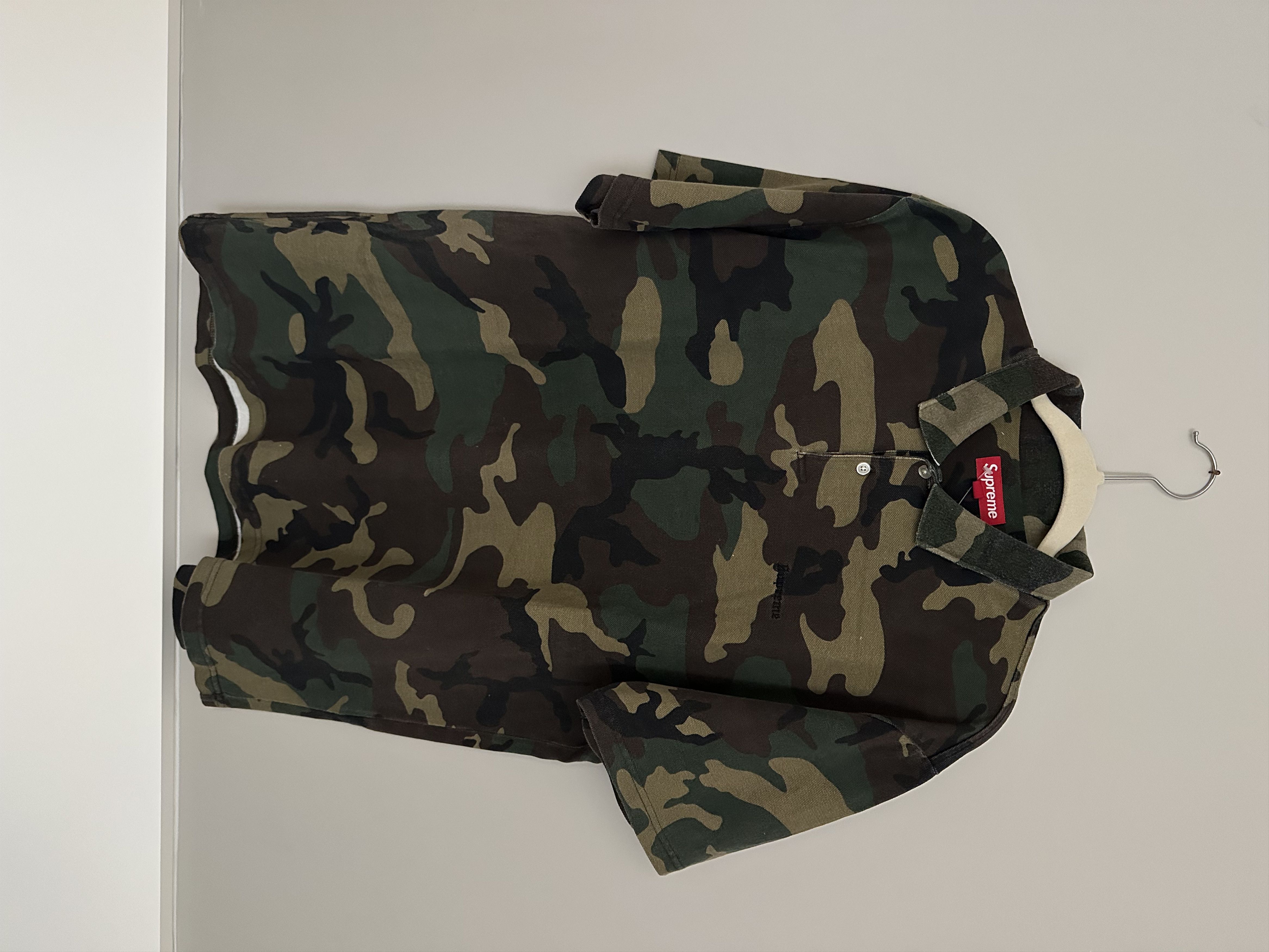トップス Supreme Washed Camo Polo Supreme Washed Camo Polo Woodland Camo Men's - SS25 - US