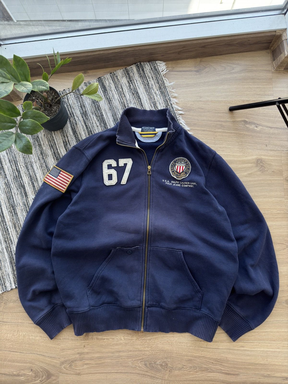 Polo Ralph Lauren Vintage Polo Ralph Lauren jeans company USA Zip Sweatshirt Size US L / EU 52-54 / 3 - 1 Thumbnail