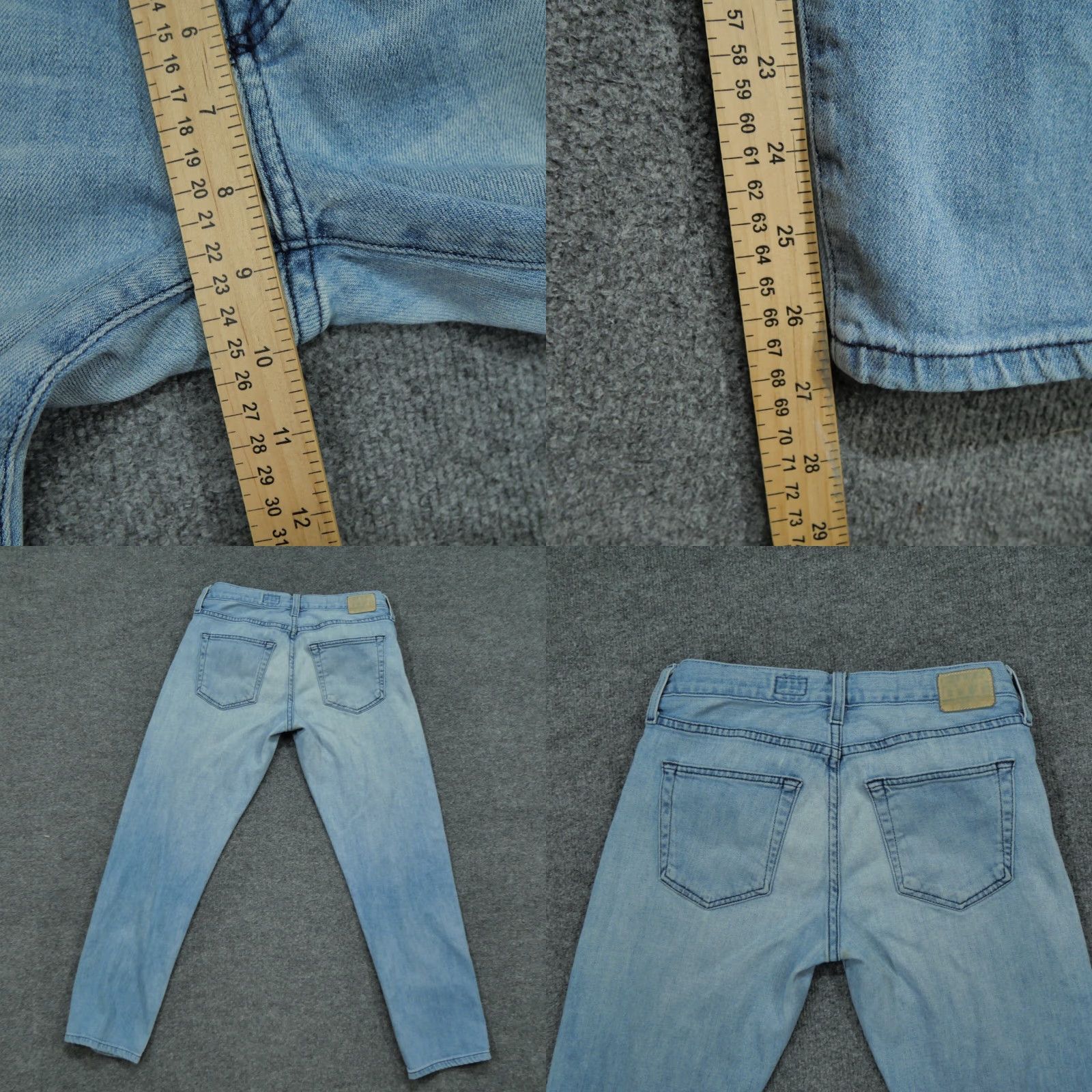 Vintage AG Adriano Goldschmied Jeans Womens 26 Jeans Tapered Light Wash Blue 26 Regular Stretch Pockets Cotton Blend Denim Adult Womens Size 26" / US 2 / IT 38 - 8 Thumbnail