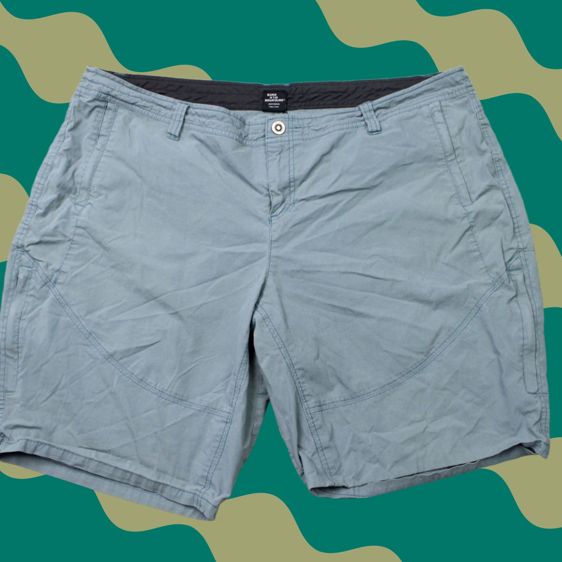 Vintage Kuhl Shorts Womens 22W Blue Stretch Spire 11" Zip Cargo Hiking Utility Outdoor Size 40" / US 18 - 1 Thumbnail