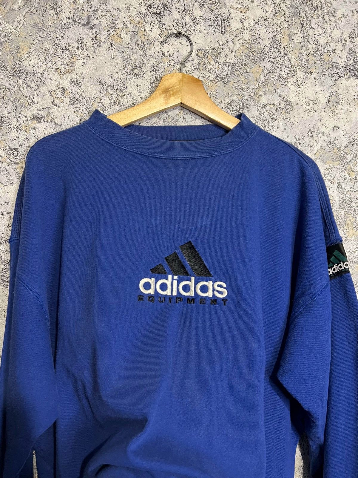 Adidas × Vintage Vintage Adidas Equipment Big Logo Sweatshirt Oversized 90s Size US M / EU 48-50 / 2 - 1 Thumbnail