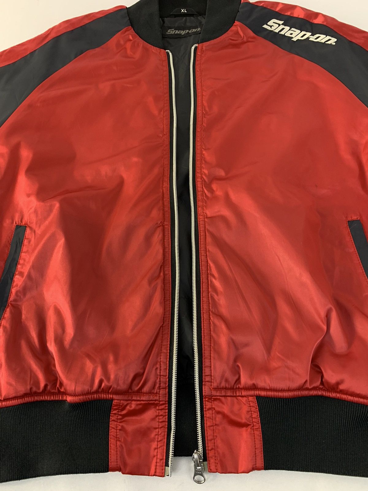 Vintage Hype Snap-On Bomber Quilted Jacket Embroidery Logo Design Size US XL / EU 56 / 4 - 5 Thumbnail