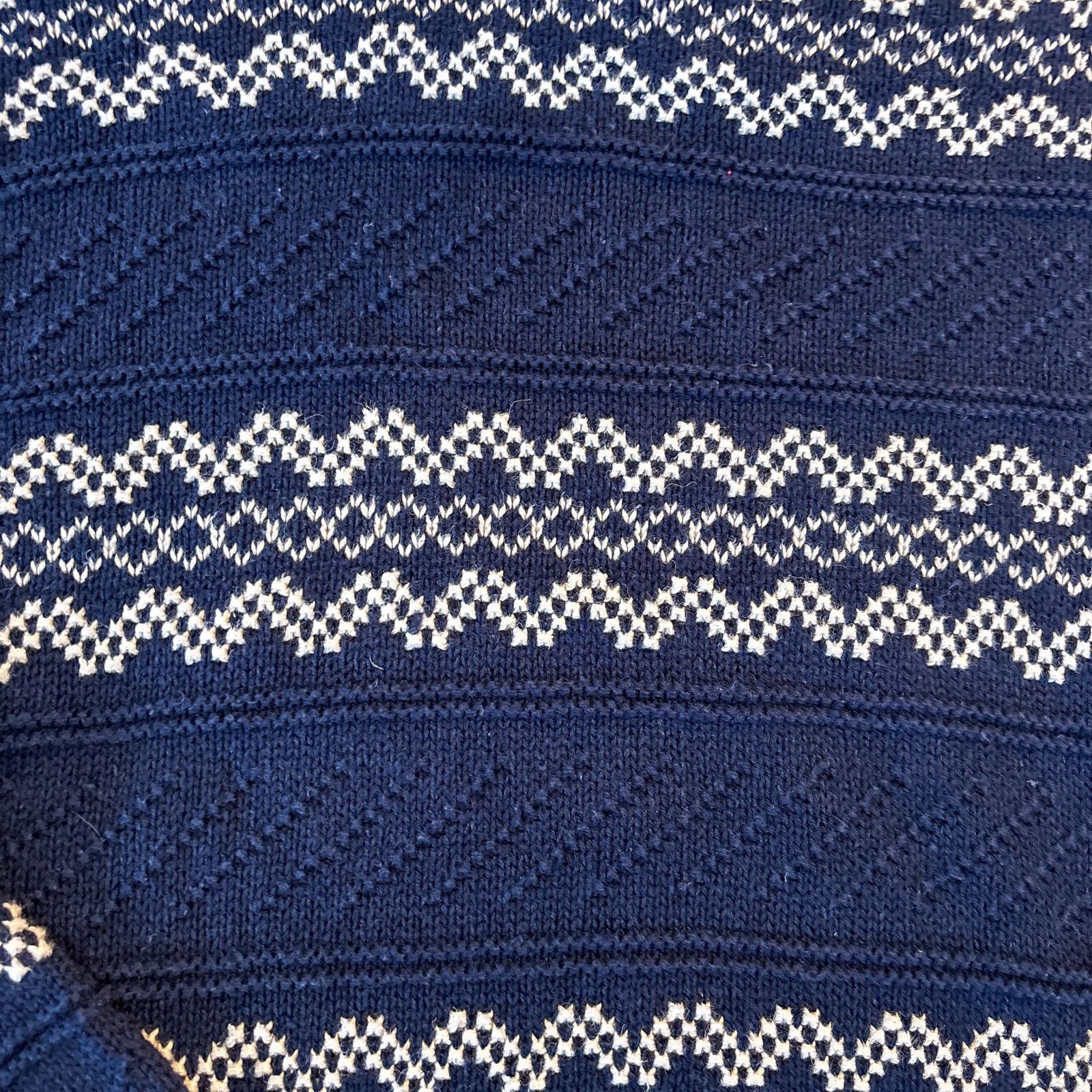 Other Vtg Claybrooke Blue White Chevron Stripe Winter 90s Sweater Size US XL / EU 56 / 4 - 6 Thumbnail
