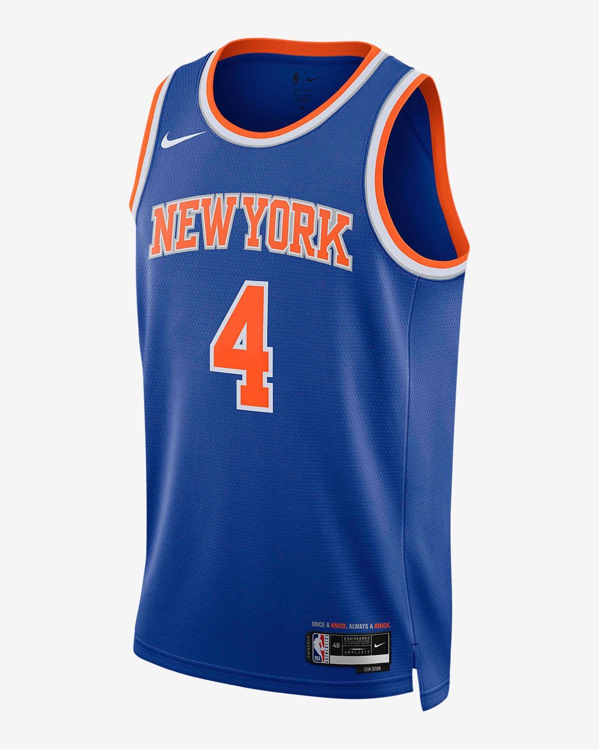 Image of NBA x Nike Derrick Rose Knicks Nike Swingman Jersey - Icon Edition in Blue, Men's (Size XS)