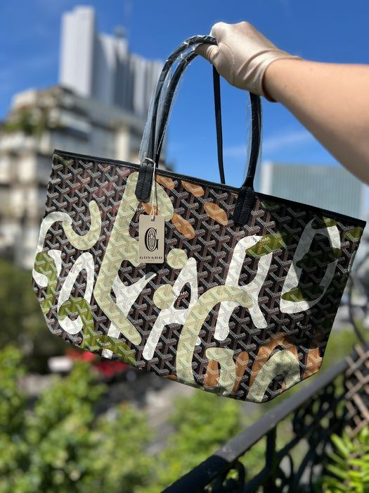 Goyard New 2023 Limited Edition Green / Khaki Graffiti Goyard PM