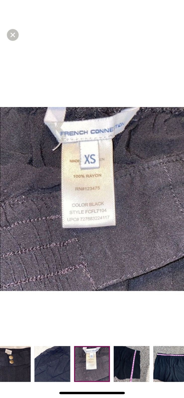 French Connection French connection XS pull on black shorts Size 25" / US 0 / IT 36 - 4 Thumbnail